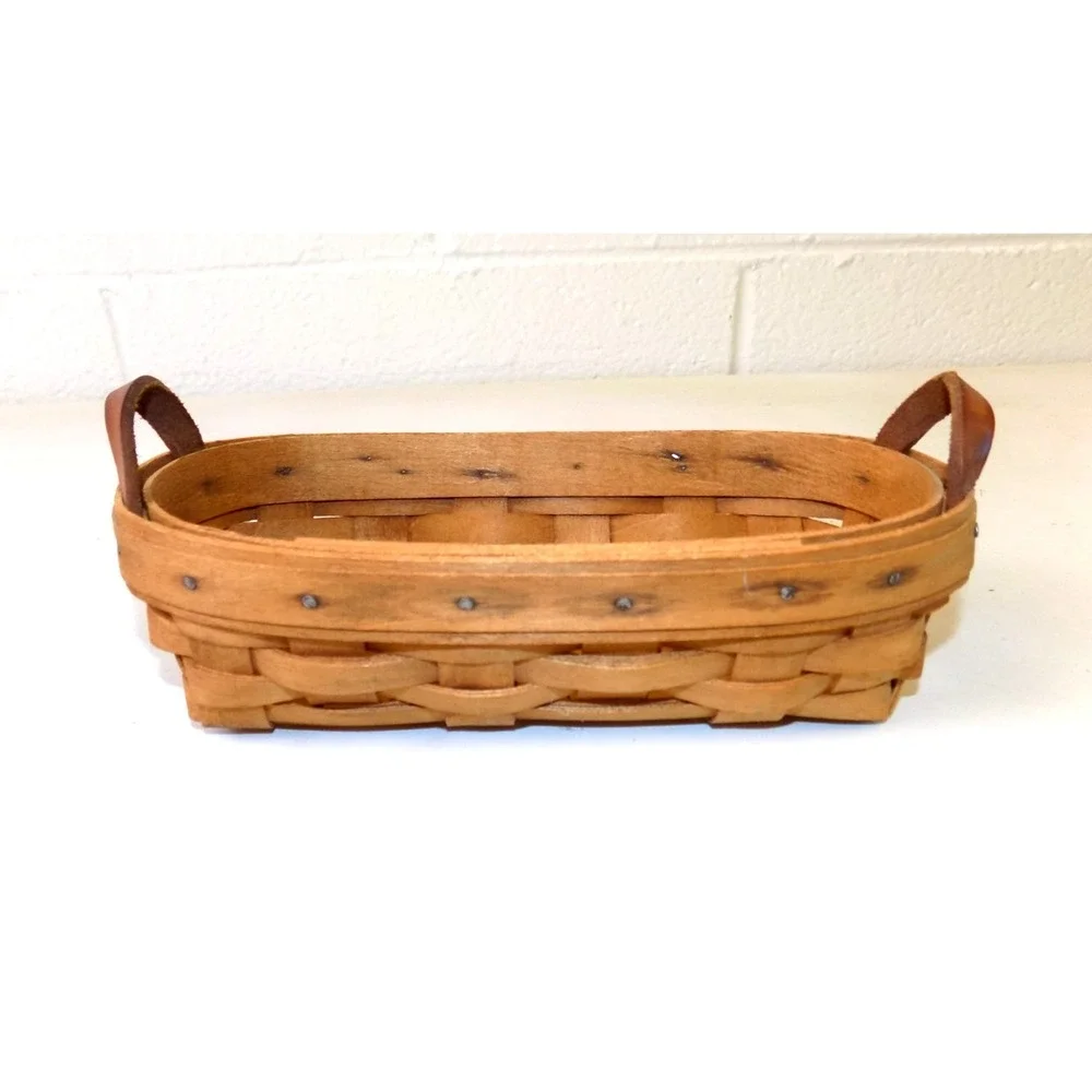 Lavender Booking Basket Woven Small Oval 1993 Longaberger Vintage